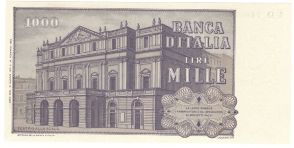 Lire 1.000 Giuseppe Verdi 2° tipo anno 10 maggio 1979 - immagine 2