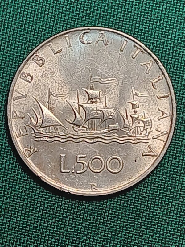 Lire 500 caravelle repubblica Italiana anno 1960 - immagine 2