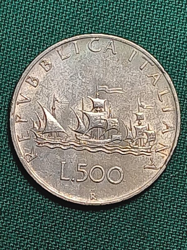 Lire 500 caravelle repubblica Italiana anno 1960 - immagine 2