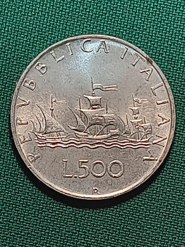Lire 500 caravelle repubblica Italiana anno 1959 - immagine 2